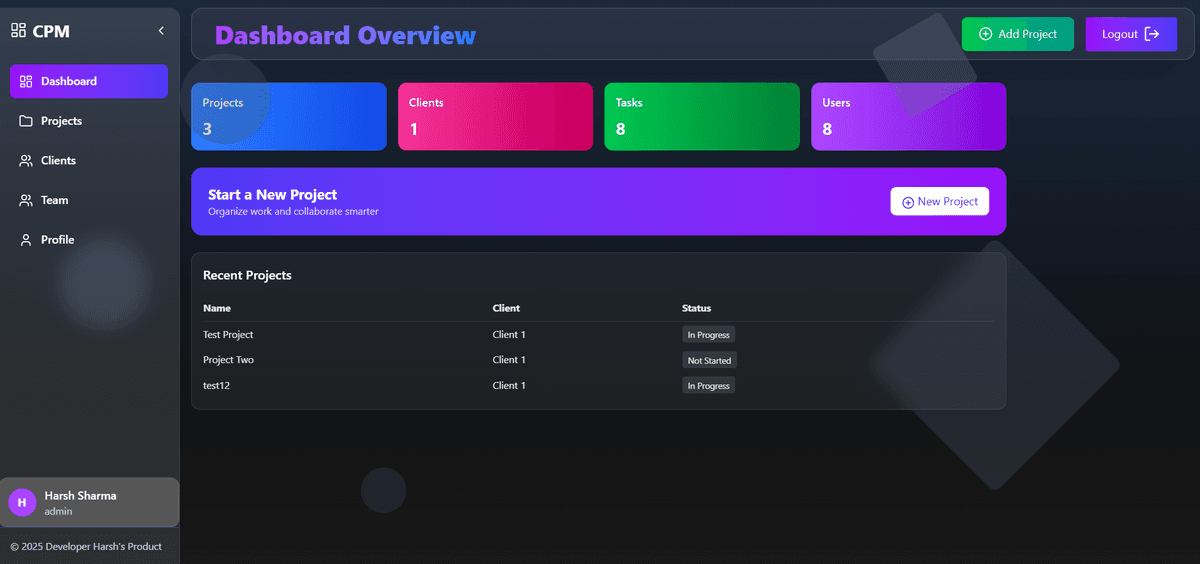 CPM-Project Management App