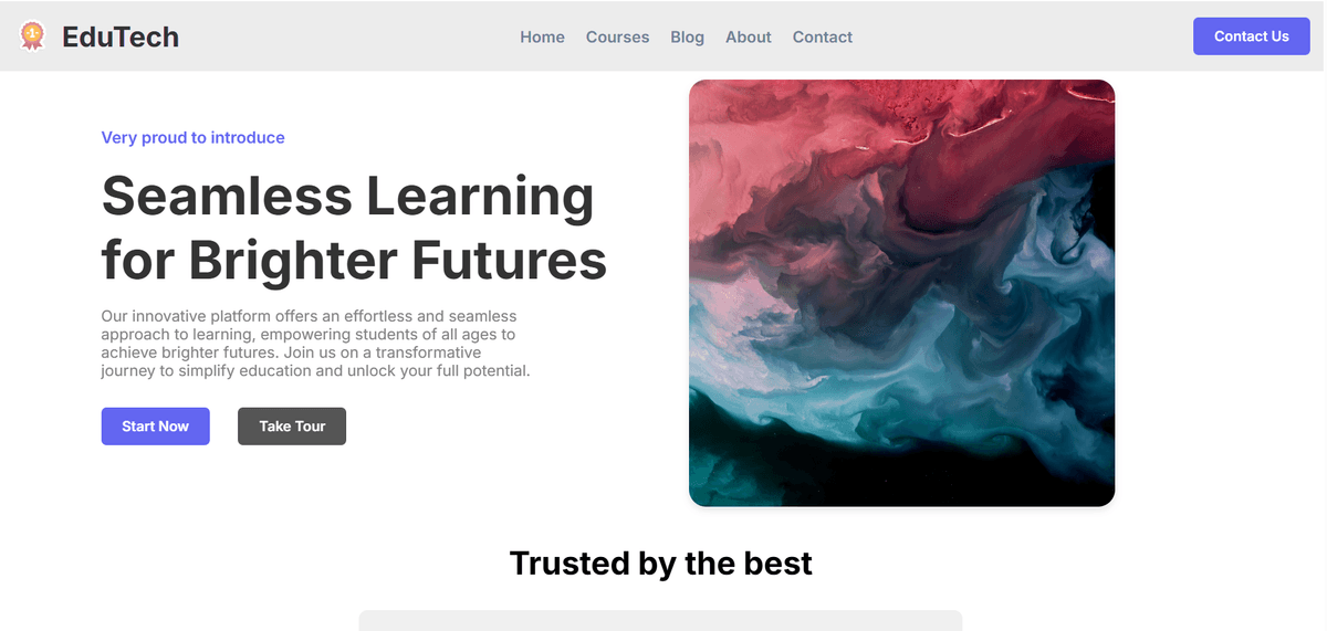 EduTech Landing Page