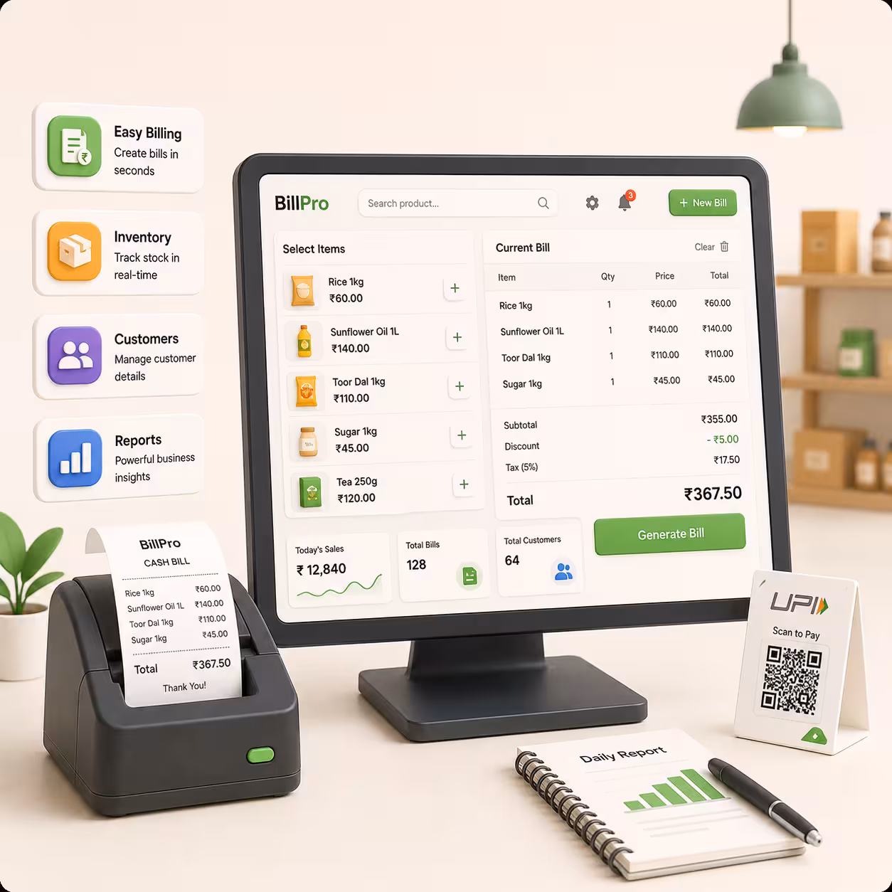 Billing Software demo preview for Medical & Pharmacy